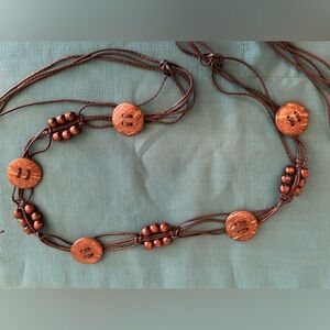 Brown Beaded Boho Belt